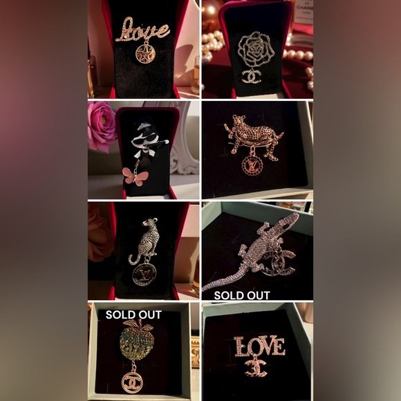 Custom Brooches with Zipperpull Pendants - Picture 5 of 11